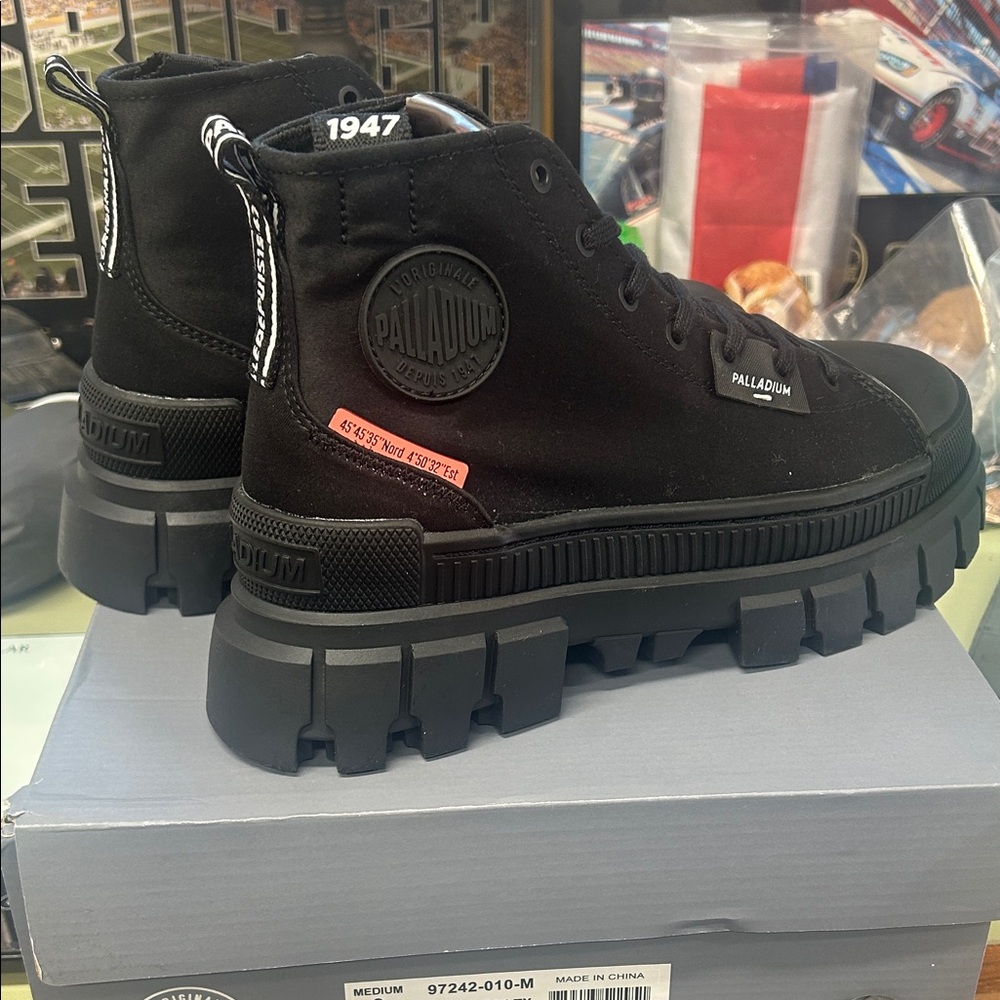 Palladium Kids Black High-Top Boots